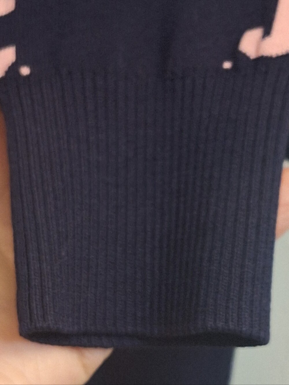 Juicy Couture Navy & Pink JC Logo Cardigan Sweater - Picture 3 of 6